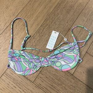 Frankie’s Bikinis Maggie Satin Top NWT